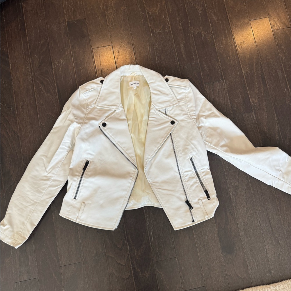 Superdown White Leather Jacket - image 1